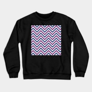 Purple Violet ZigZag Chevron Repeat Pattern Crewneck Sweatshirt